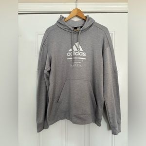 Adidas 3 Stripe for Creators Only Gray Pullover Hoodie Men’s Size Large